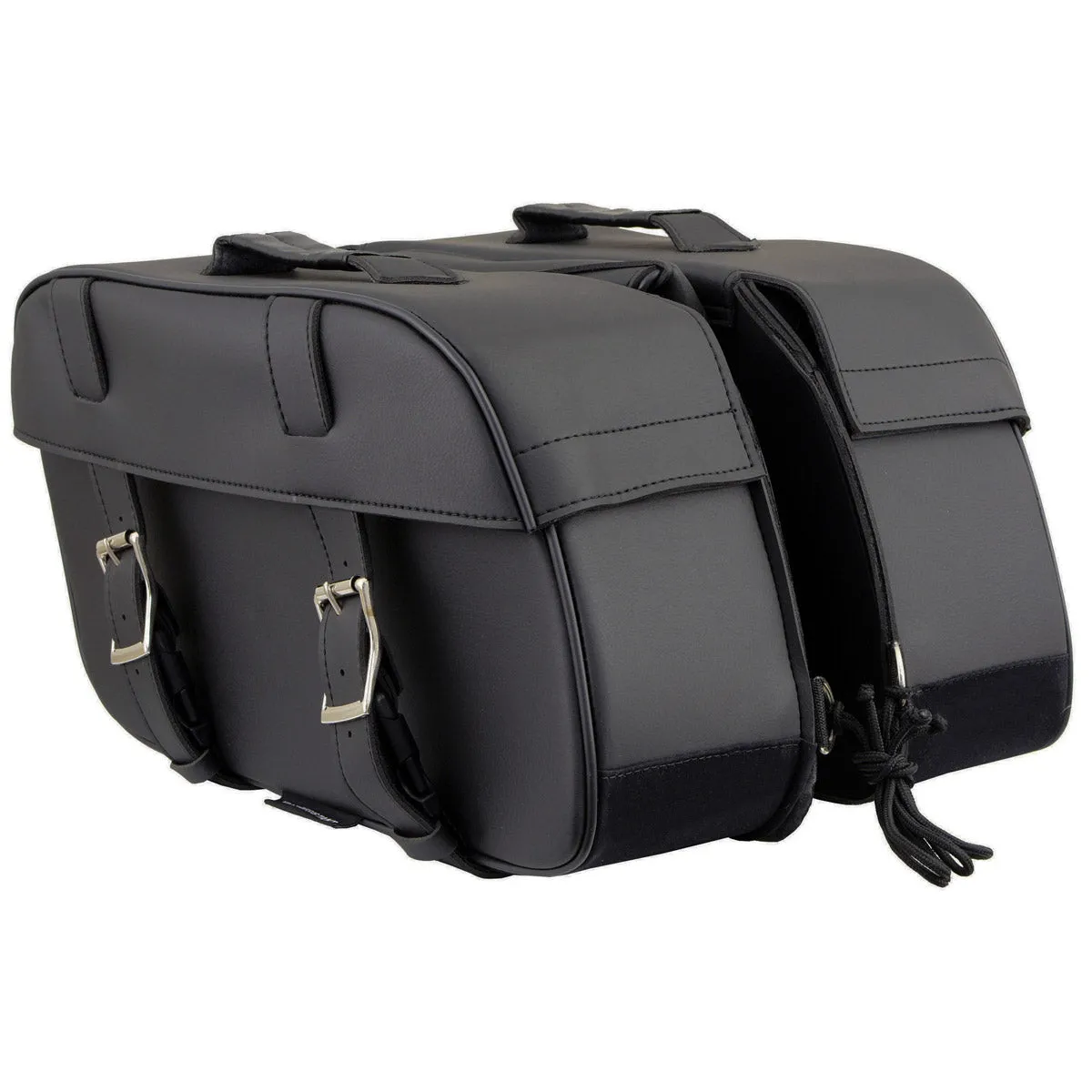 Milwaukee Leather SH57701 Black Medium PVC Zip-Off Motorcycle Saddlebag