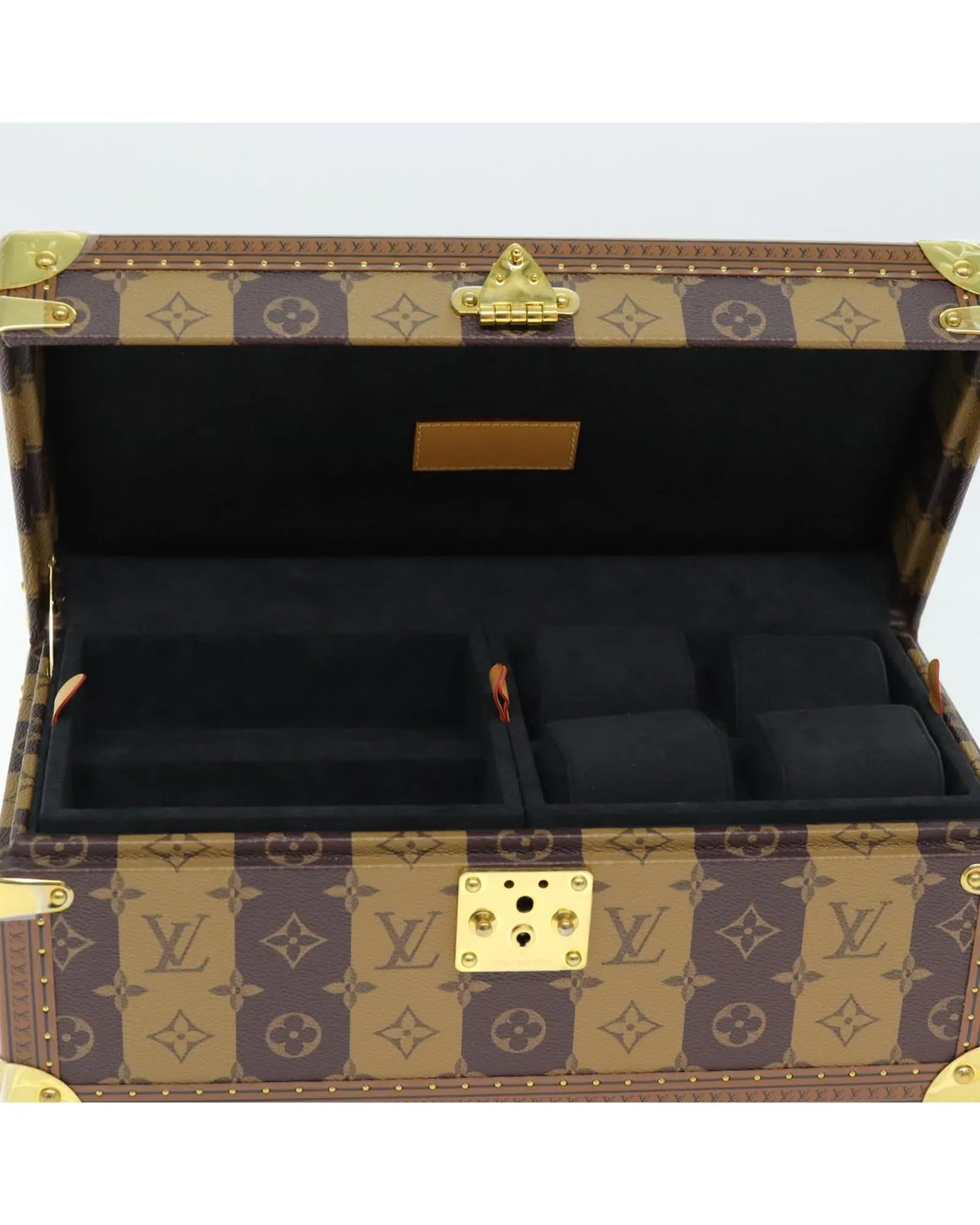 Monogram Canvas Jewelry Box with Accessories and Dust Bag