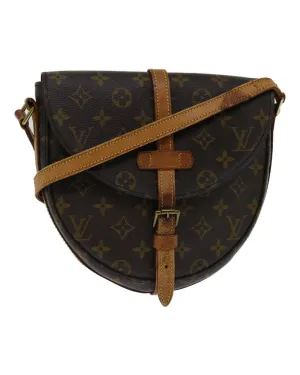 Monogram Shoulder Bag with Flap Closure and Gold-tone Hardware