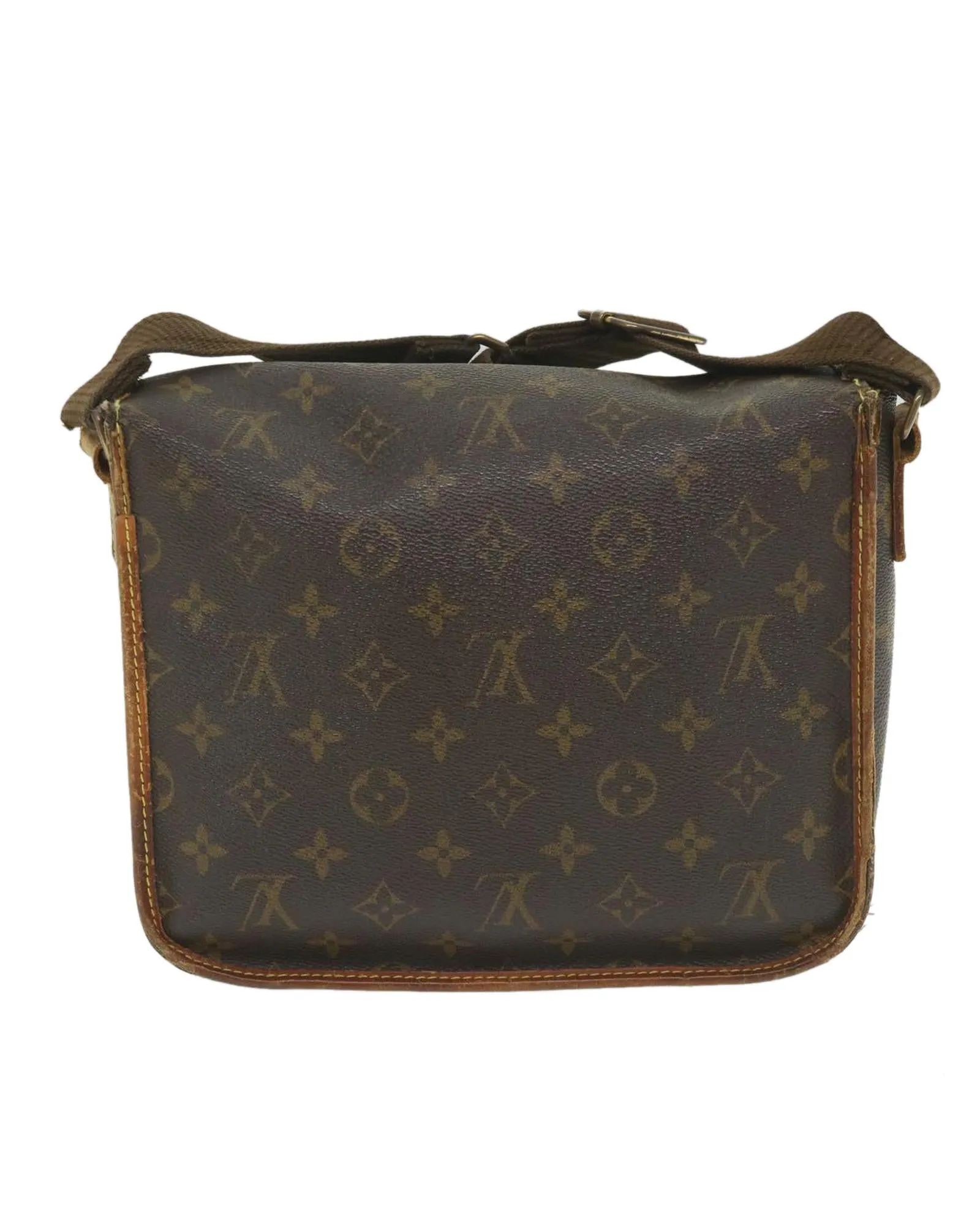 Monogram Shoulder Messenger Bag with Adjustable Strap