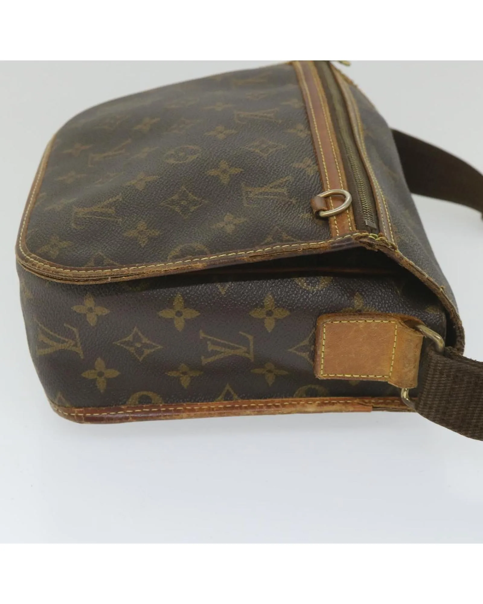 Monogram Shoulder Messenger Bag with Adjustable Strap