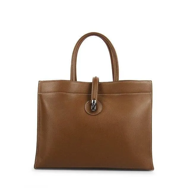 New 13.3" Genuine Leather Women Briefcase Tote Bags