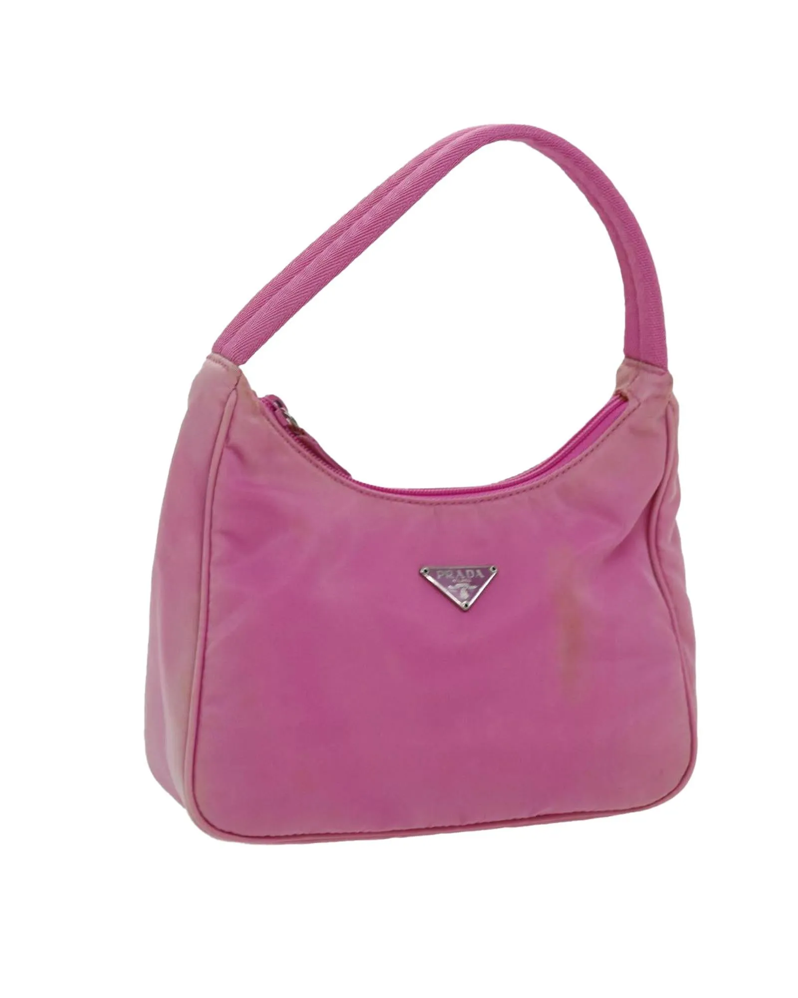 Nylon Pink Hand Bag by Italian Designer