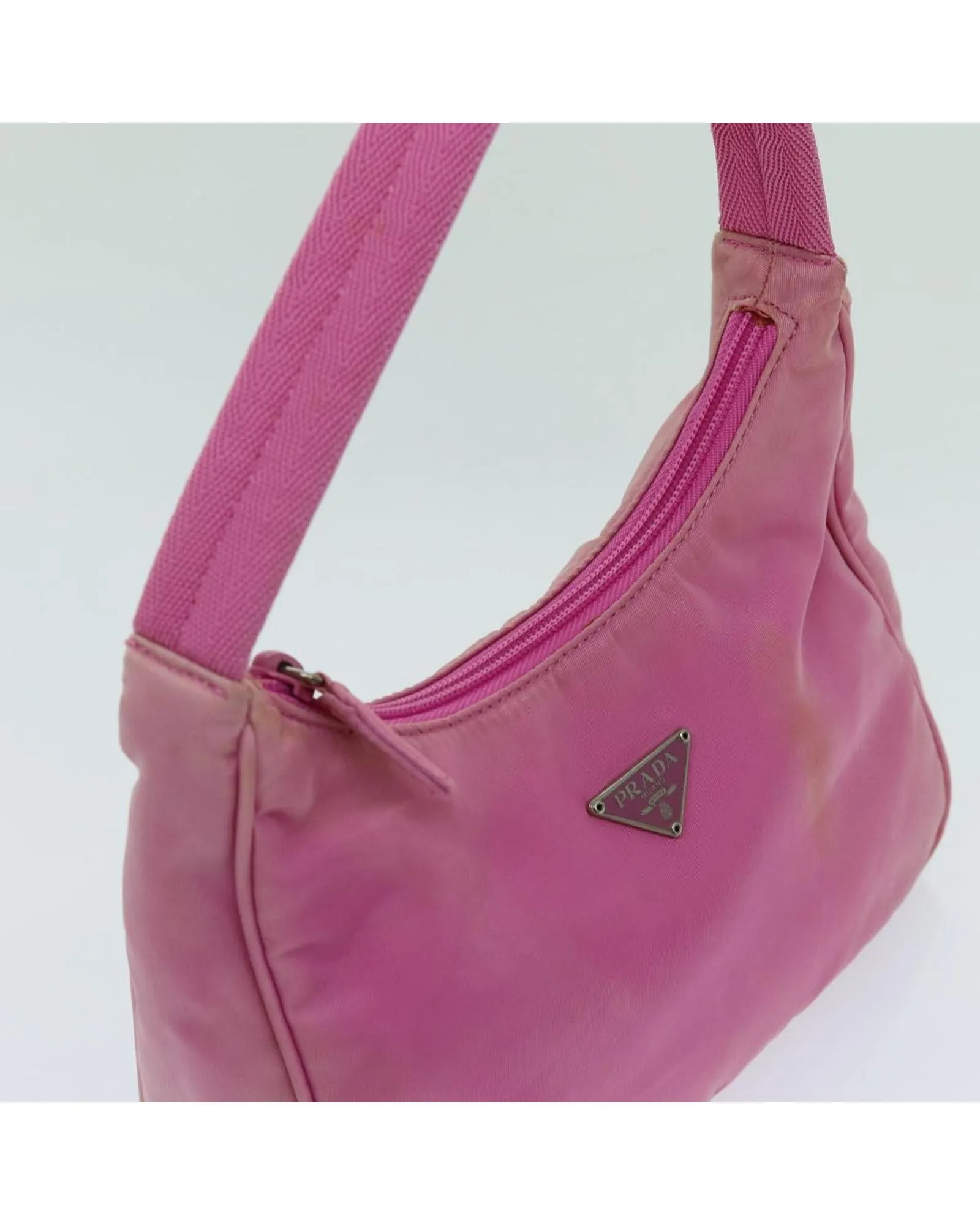 Nylon Pink Hand Bag by Italian Designer