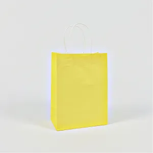 Party Bags wIth Handles - Yellow (6 Pack)