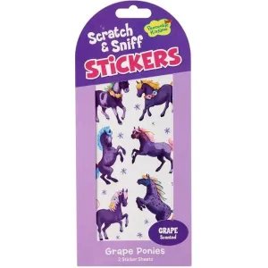 Peaceable Kingdom - Scratch n Sniff Grape Ponies Stickers