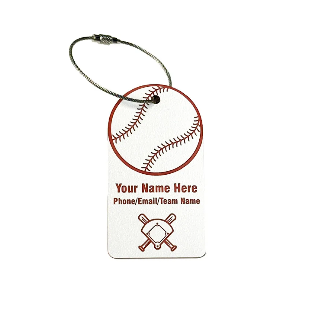 Personalized Baseball Gear Bag Name - ID Tag