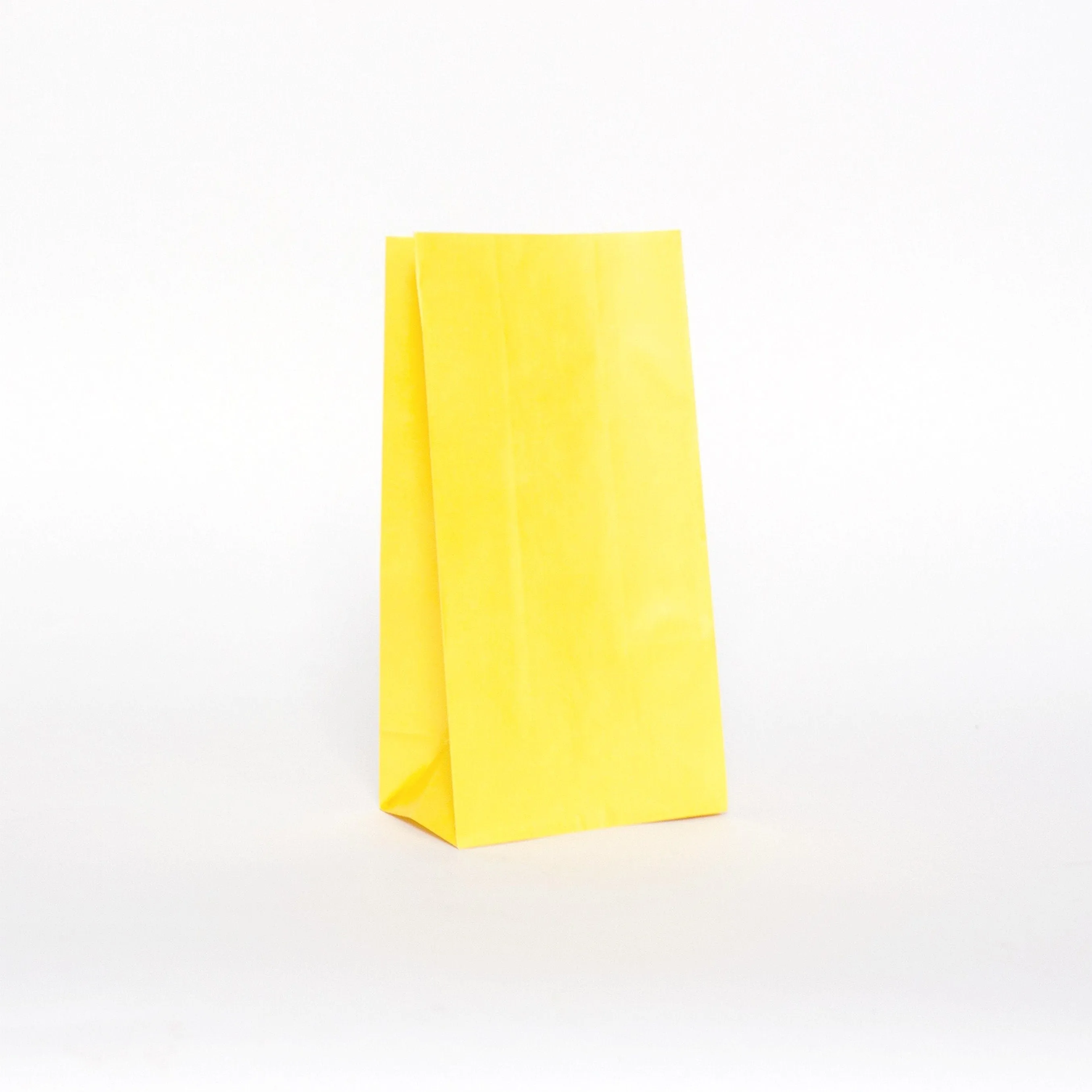 Plain Party Bags Yellow (12 Pack)