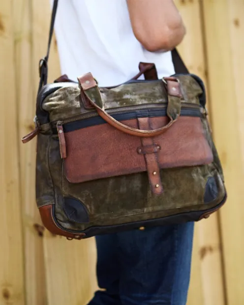 Products 2100 Daamen | Men's Leather Messenger Bag | Laptop Briefcase