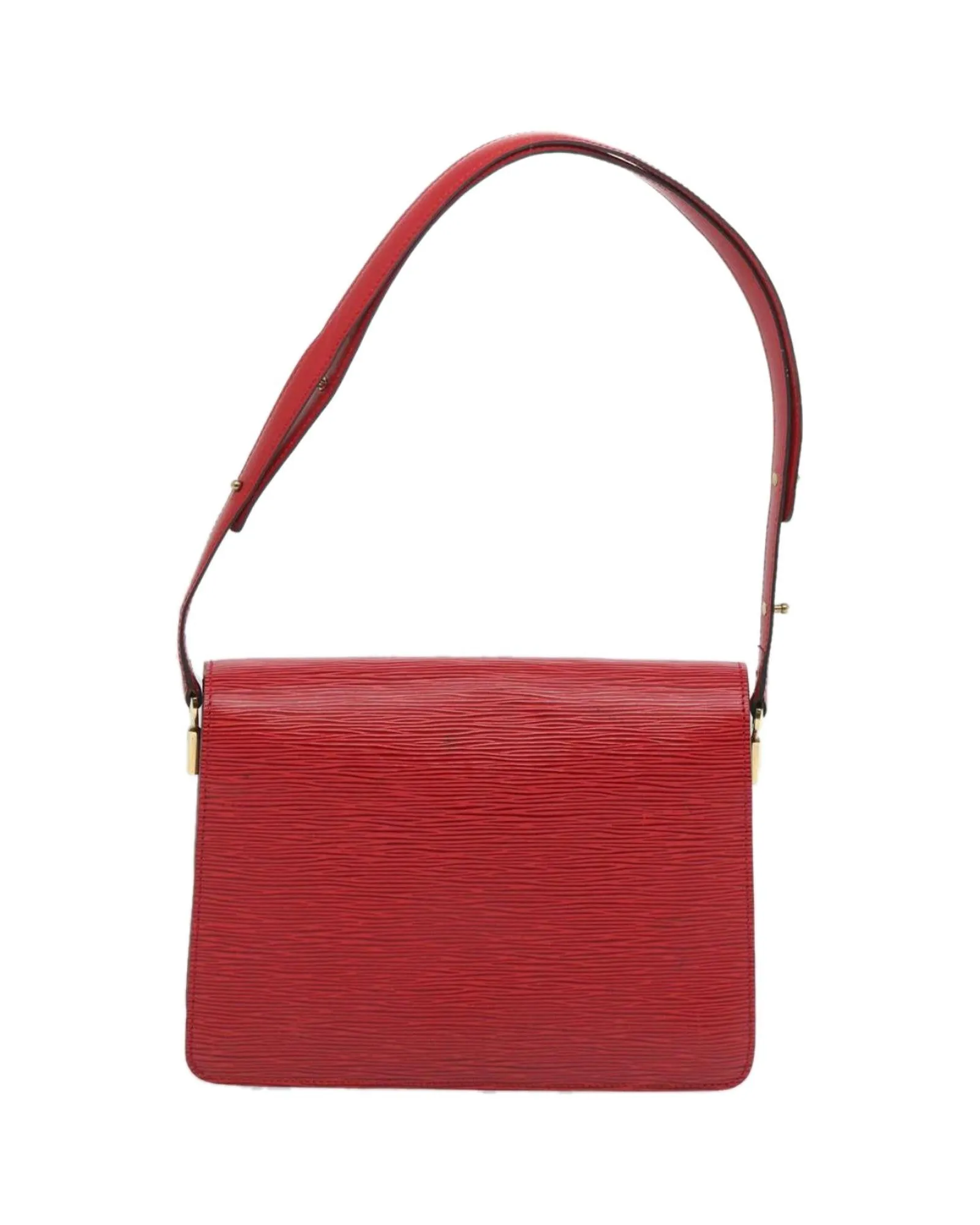 Red Epi Shoulder Bag with Free Run Design