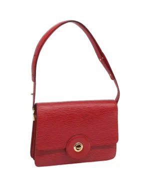 Red Epi Shoulder Bag with Free Run Design