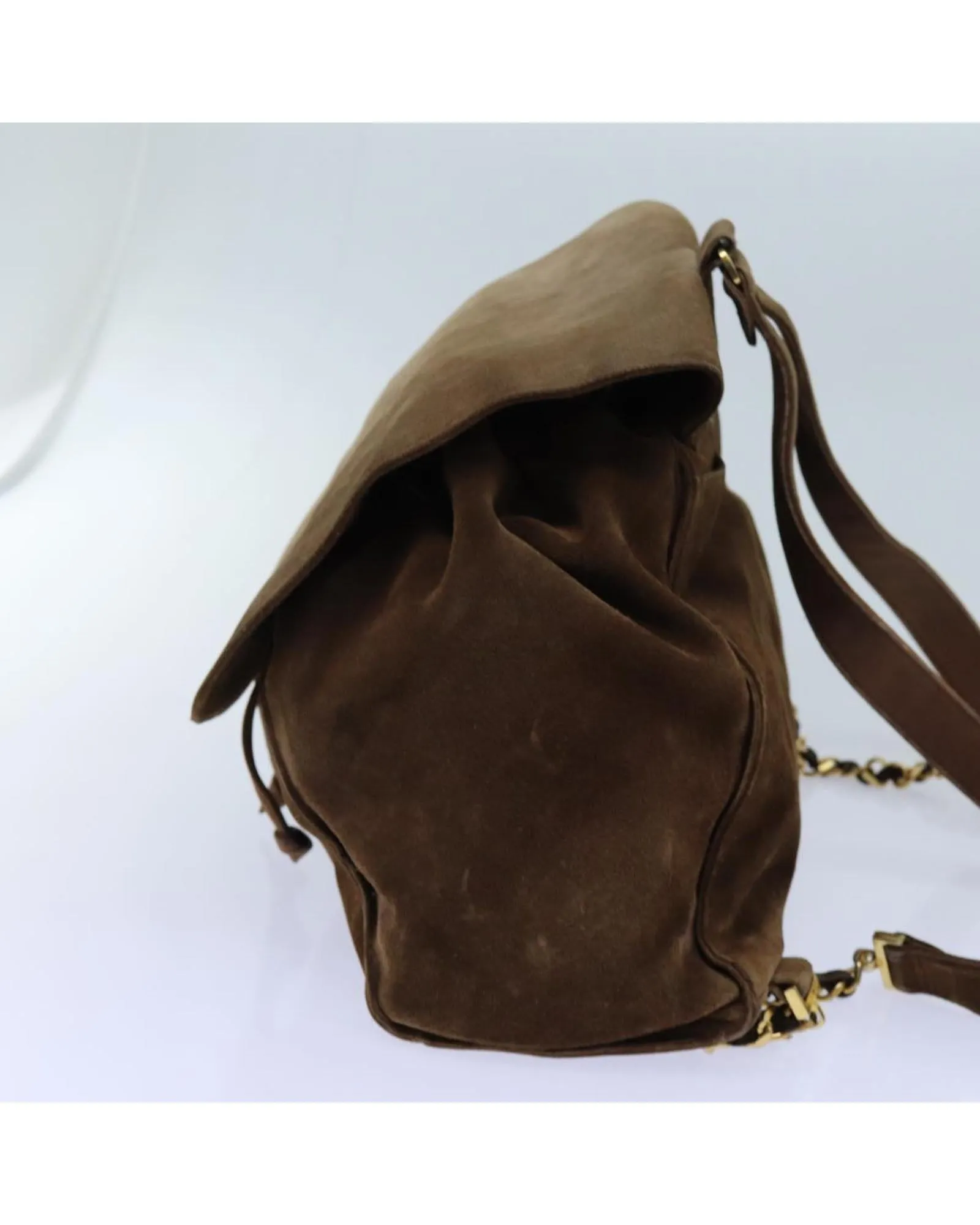 Suede Coco Mark Backpack with Minimalist Design by Italian Craftsmen