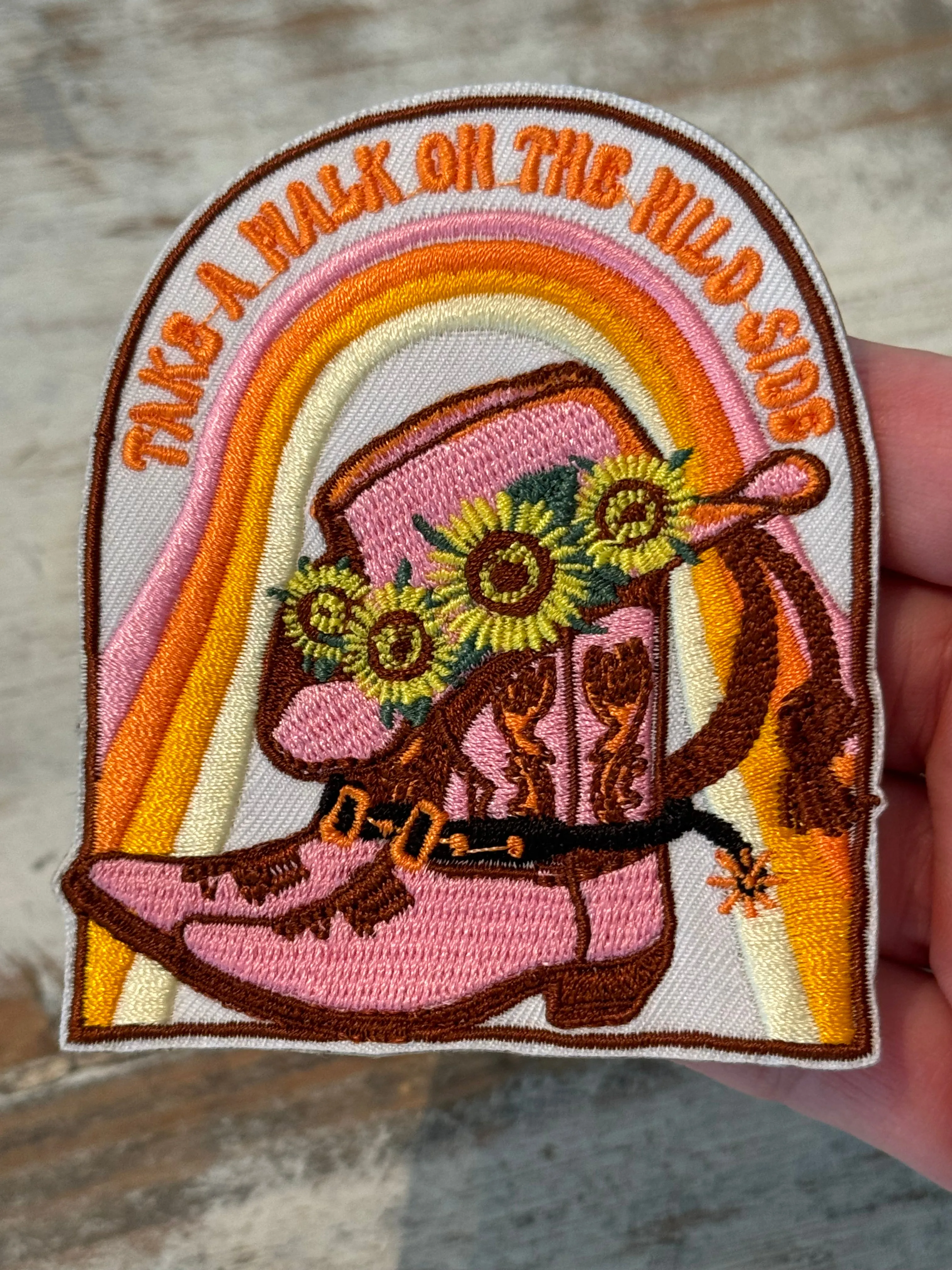 Take A Walk On The Wild Side Cowgirl Iron On Patch