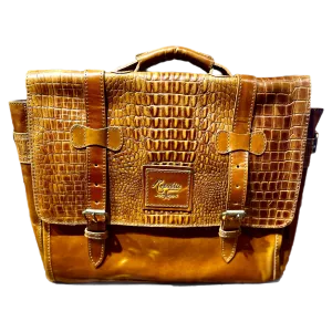 Texas Briefcase - Cognac Gator