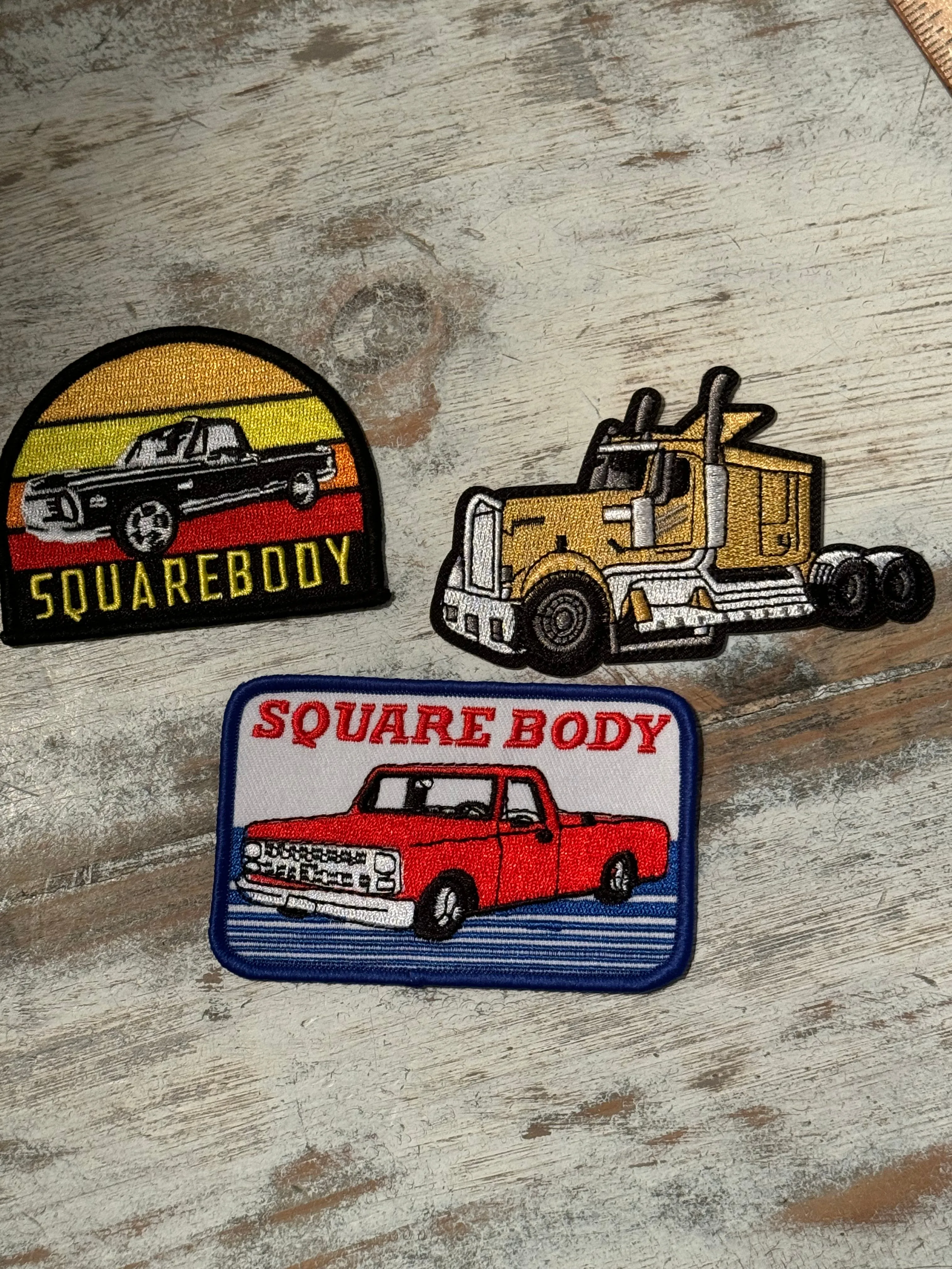 Truck Iron On Patches