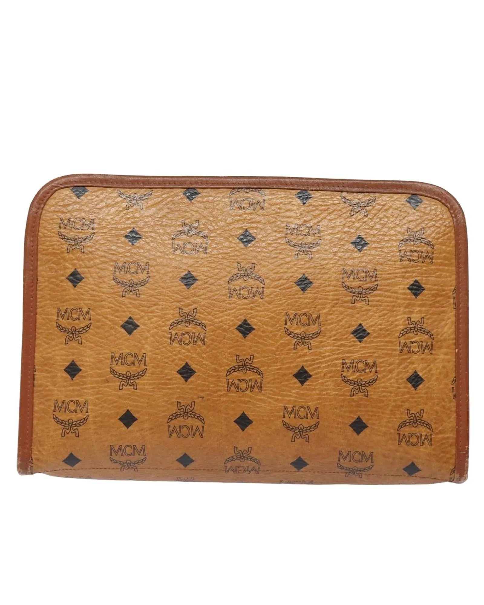 Vicetos Logogram PVC Leather Clutch Bag