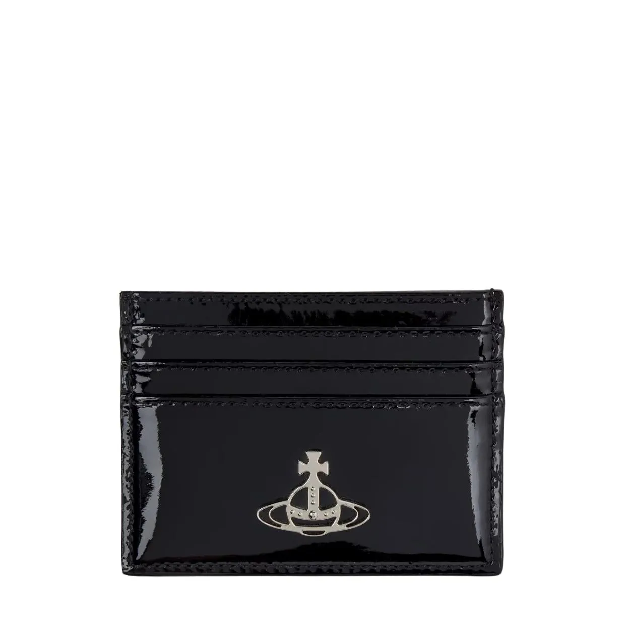 Vivienne Westwood Black Shiny Patent Flat Card Holder