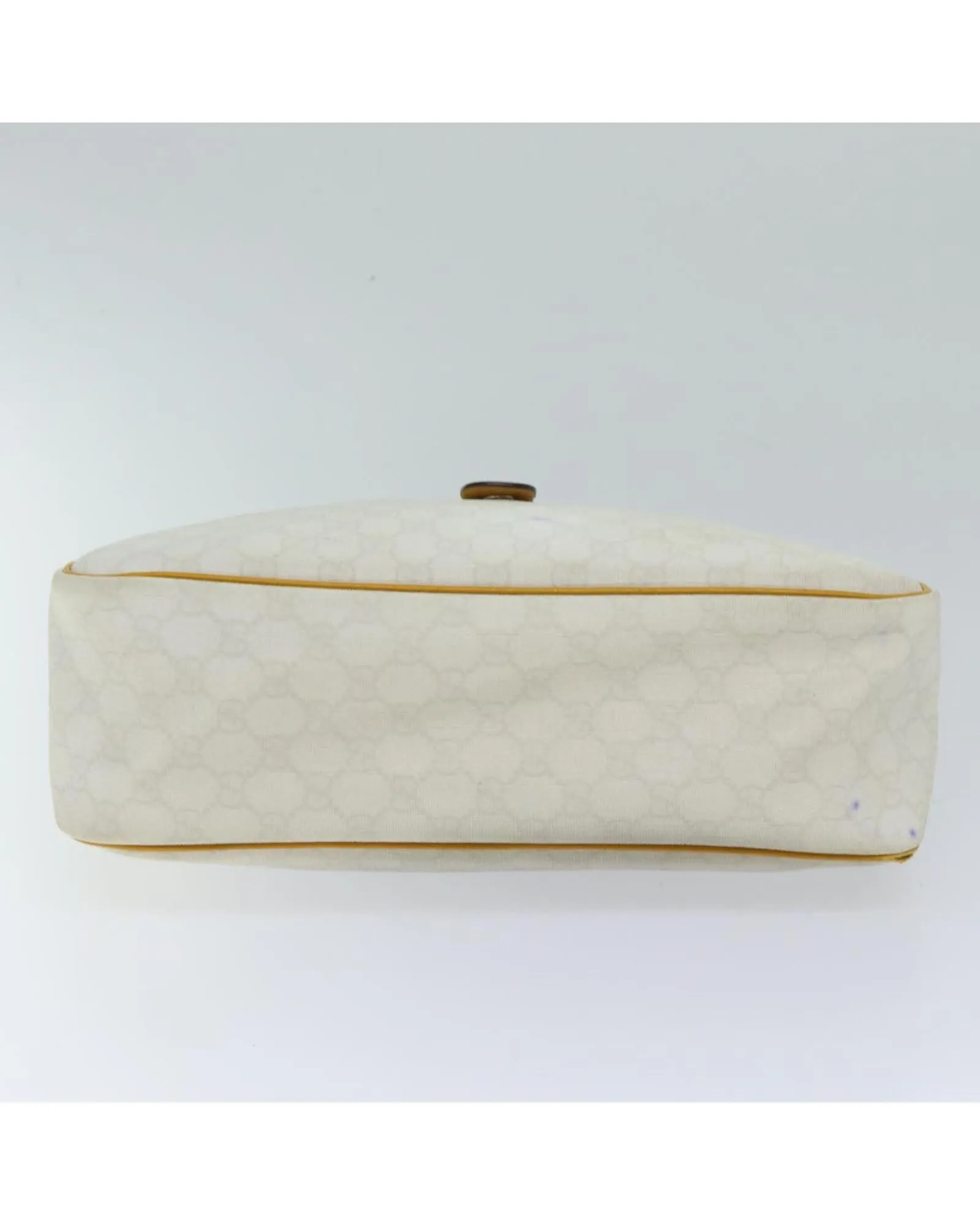 White and Yellow GG Canvas Shoulder Bag