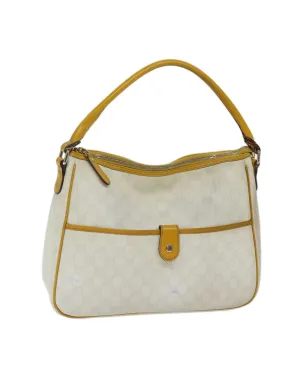 White and Yellow GG Canvas Shoulder Bag