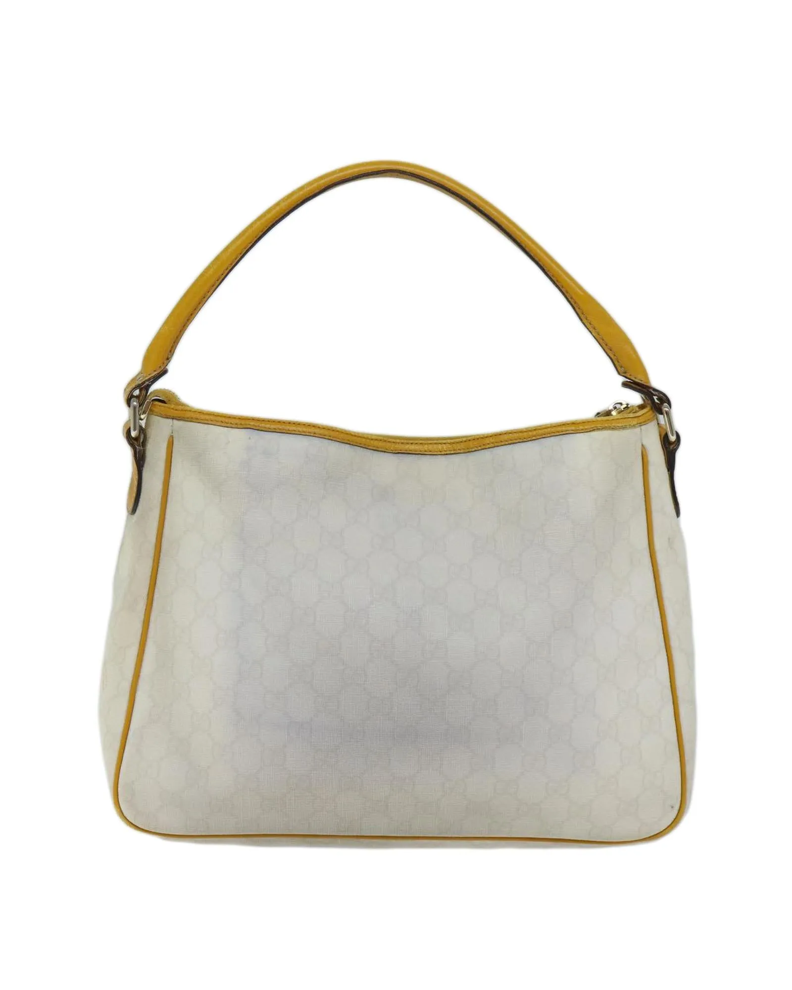 White and Yellow GG Canvas Shoulder Bag