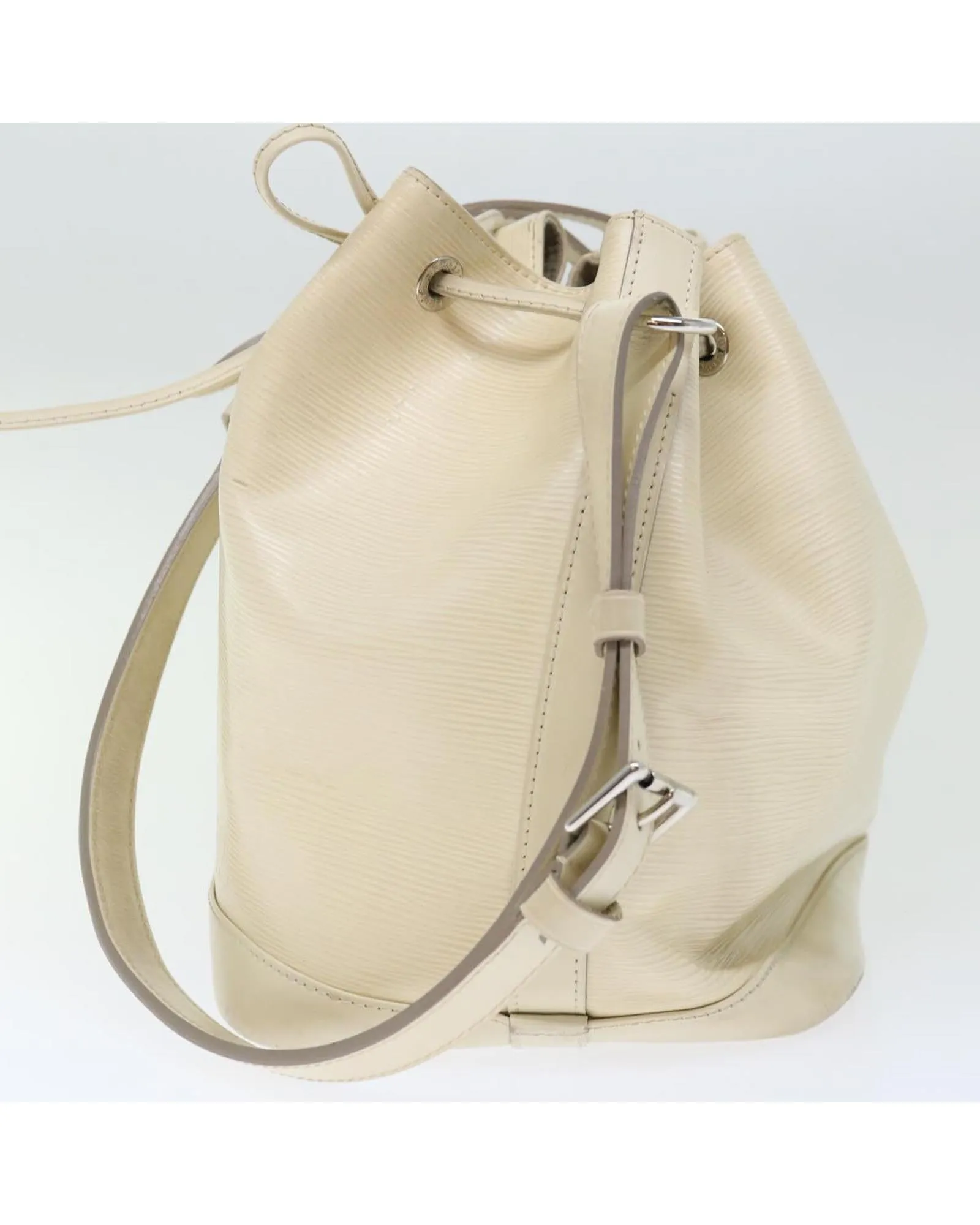 White Epi Leather Shoulder Bag with Adjustable Strap - Pre-owned LV Auth 71460