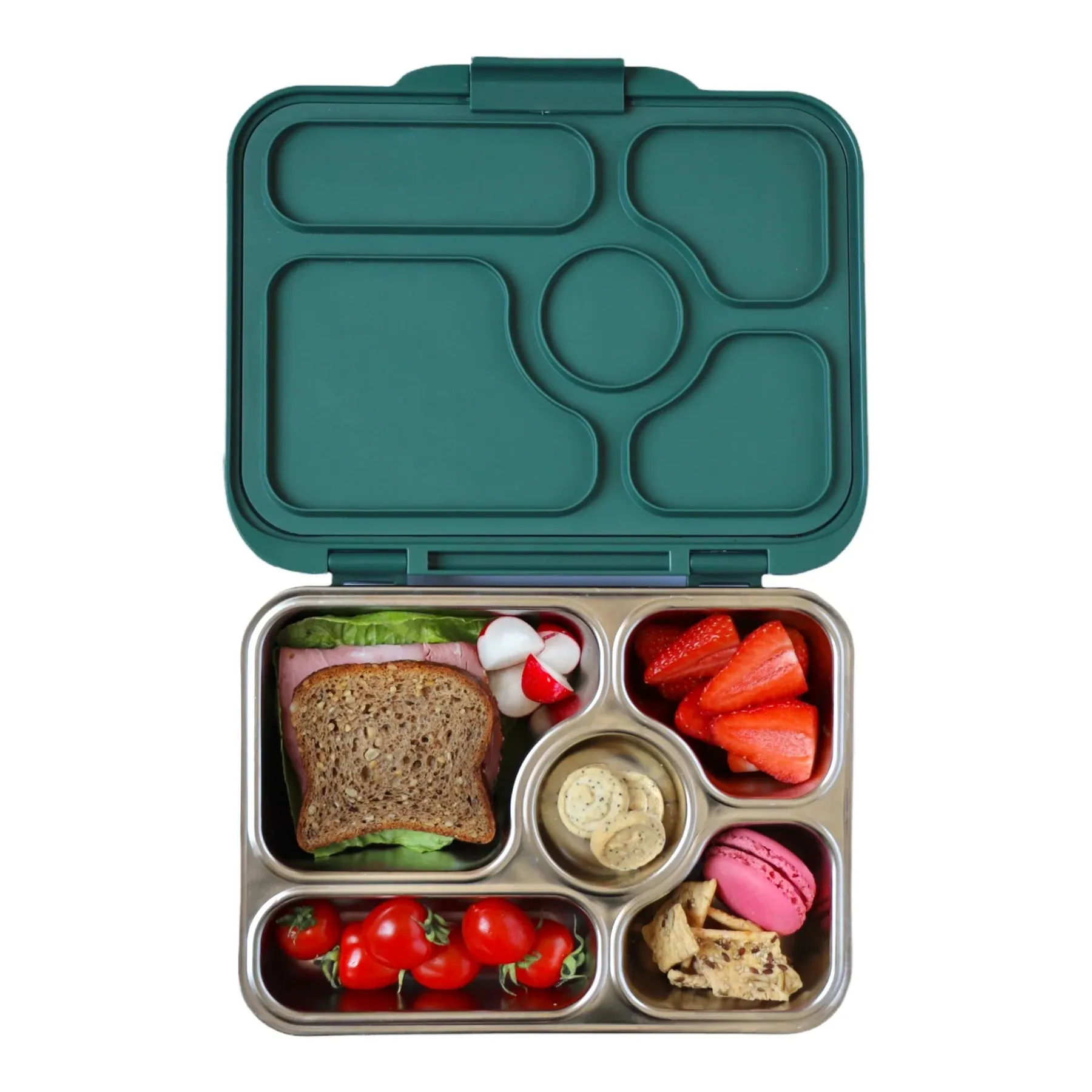 Yumbox Presto-Stainless Steel Leakproof Bento Box KALE GREEN